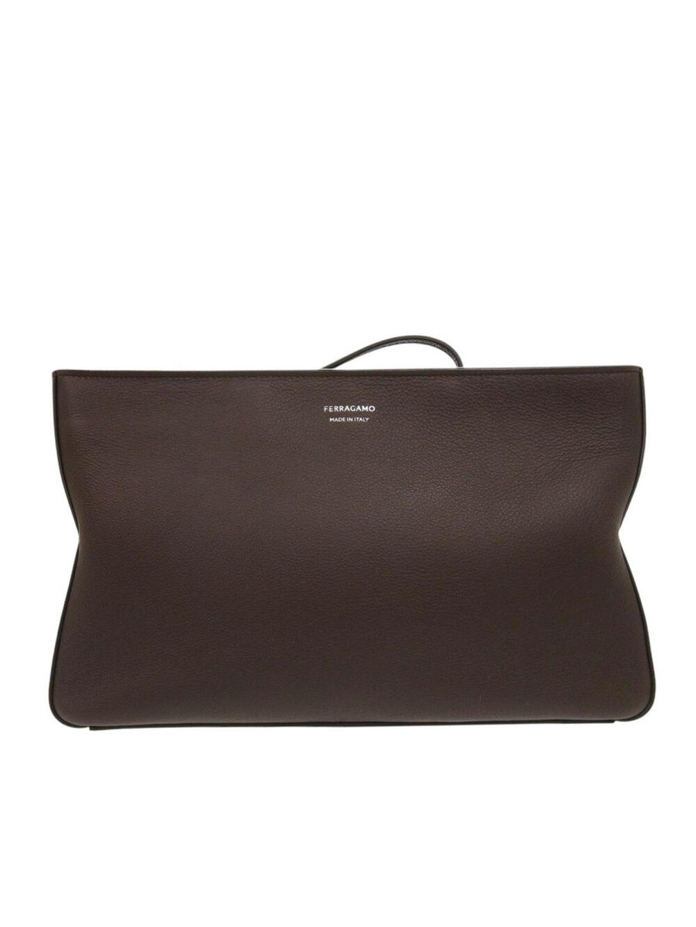Ferragamo Leather Soft Pouch Pre-Loved #368385F53B